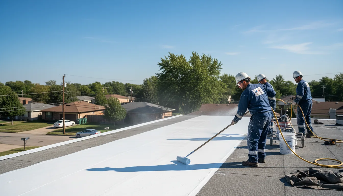 Commercial roof coating in Cedar Rapids, IA near me